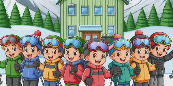 featured image cartoon-ski-school-with-human-characters.webp